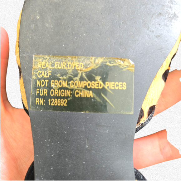 Steve Madden Vamp Leopard Calf Hair D’Orsay Pointed Toe Flats Size 7.5 - Picture 8 of 12